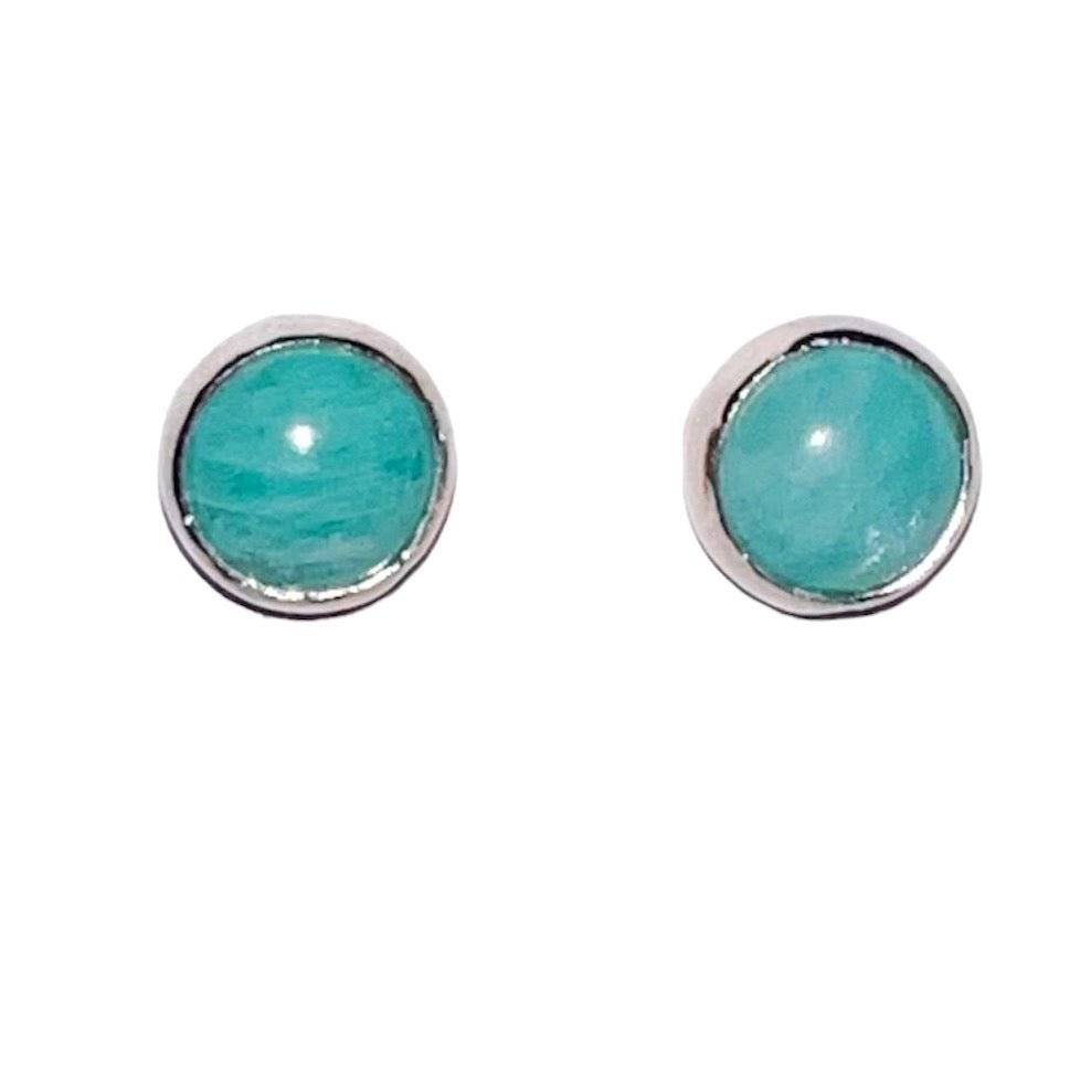 Earrings - Round Studs With Stones - Gift & Gather