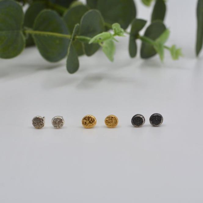 Earrings - Studs- Smashed Round - Gift & Gather