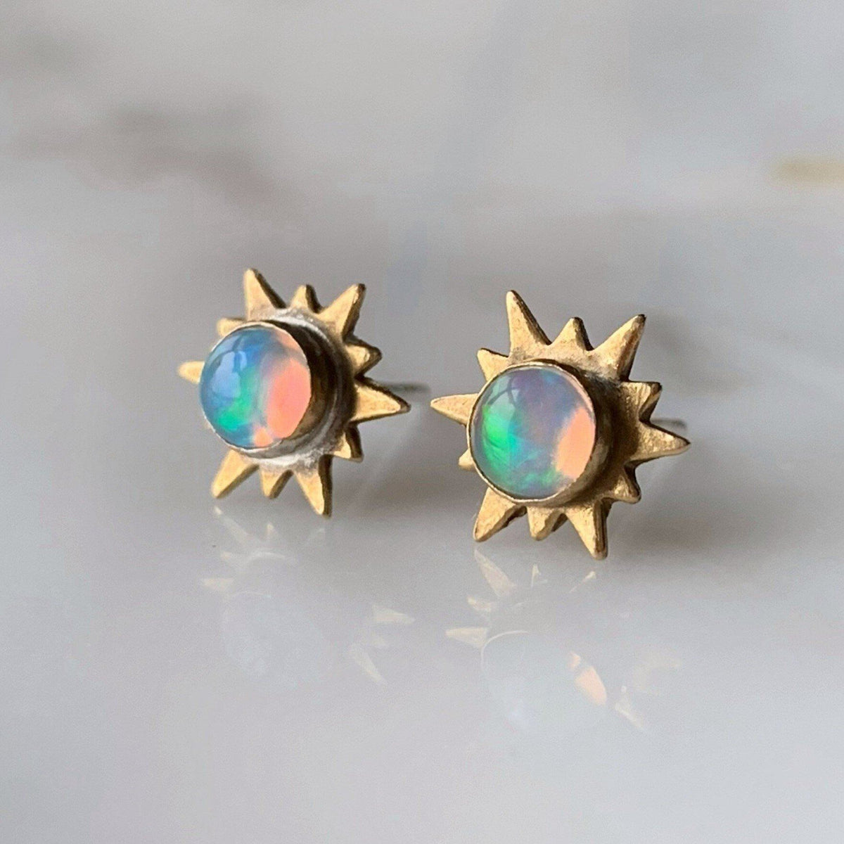 Earrings - Studs - Sun With Stones #E062 - Gift & Gather