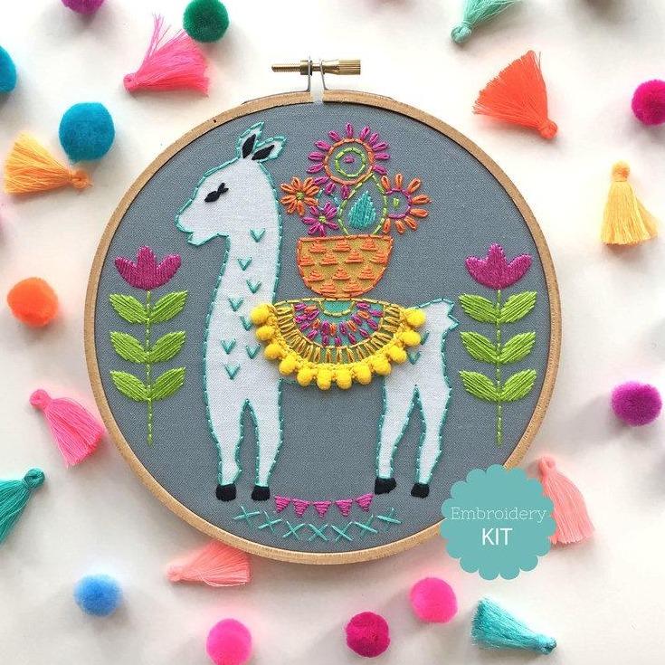 Embroidery Kit - Llama - Gift & Gather