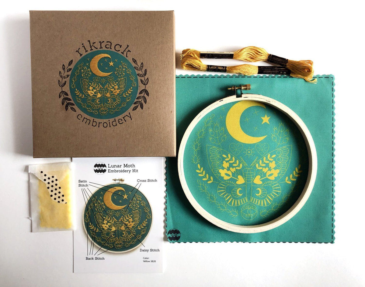 Embroidery Kit - Lunar Moth - Gift & Gather