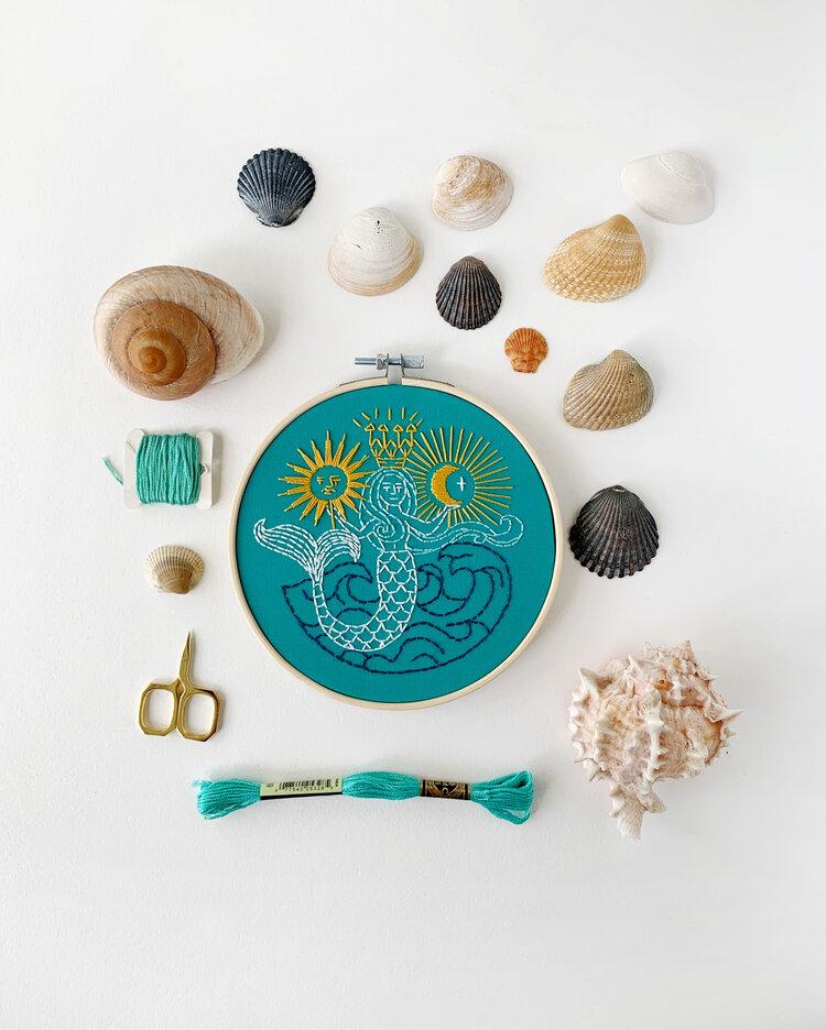 Embroidery Kit - Mermaid - Gift & Gather
