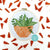 Embroidery Kit - Orange Flower Pot - Gift & Gather