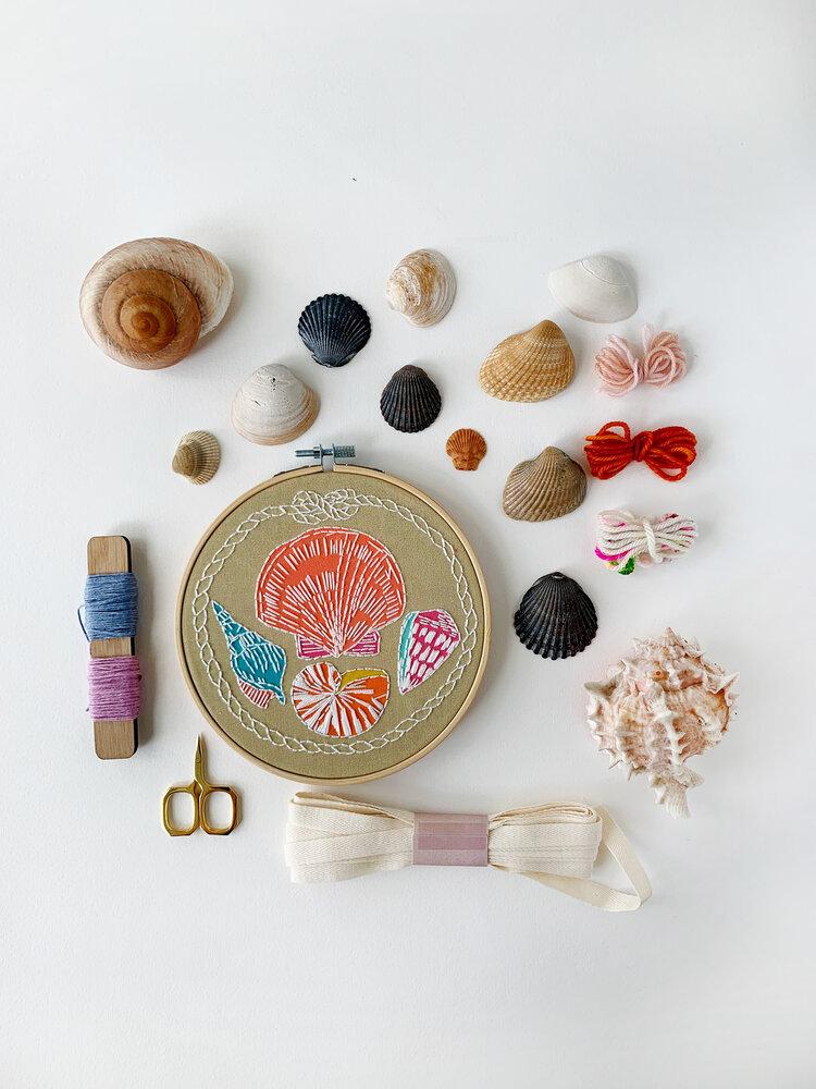 Embroidery Kit - Shells - Gift & Gather