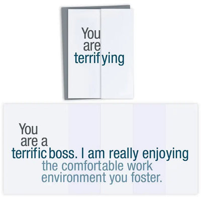 Fold - Out Card - Terrifying Boss' Day or Boss' - Gift & Gather