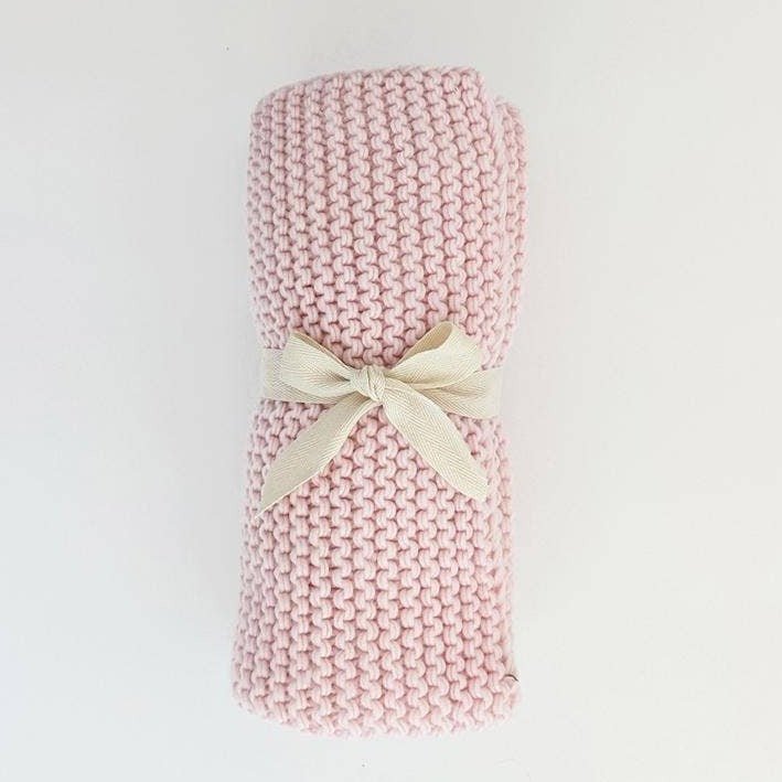 Garter Stitch Knit Blanket - Gift & Gather