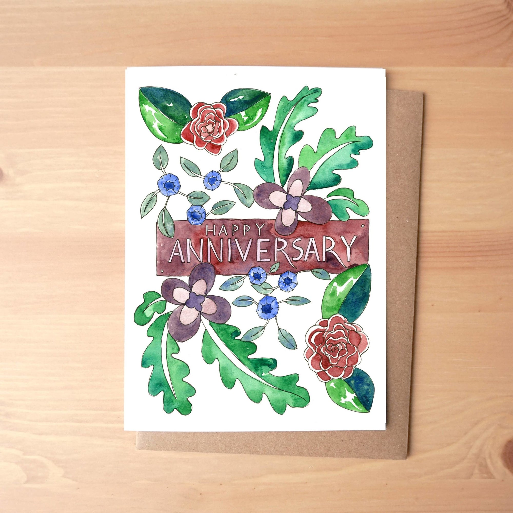 Greeting Card - Happy Anniversary Flowers - Gift & Gather