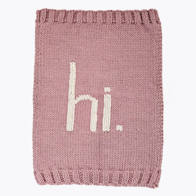 Hand Knit Blanket - Hi - Gift & Gather
