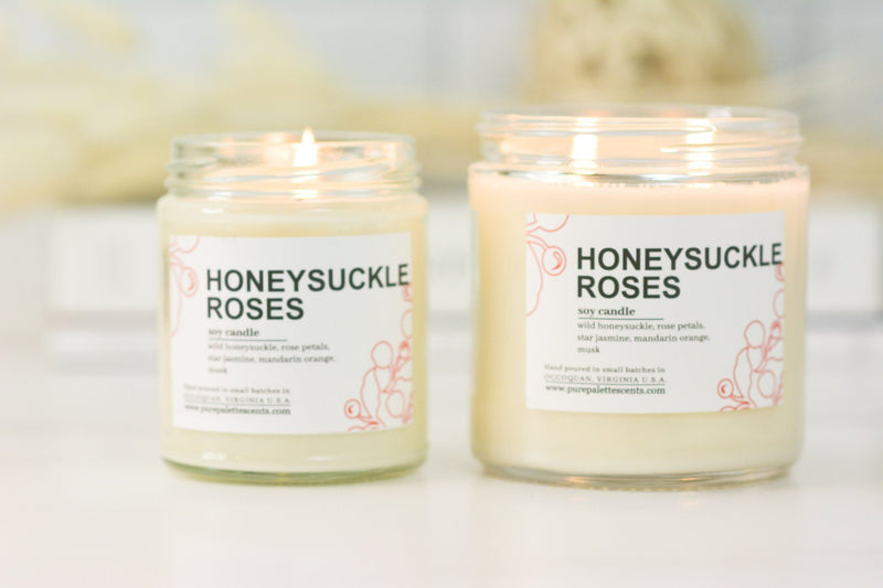 Honeysuckle & Roses Soy Candle - Gift & Gather