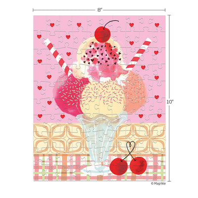 Jigsaw Puzzle - 100 Piece - Cherry Sundae - Gift & Gather