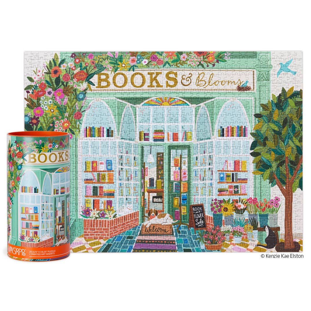 Jigsaw Puzzle - Books And Blooms - 1000 Piece - Gift & Gather