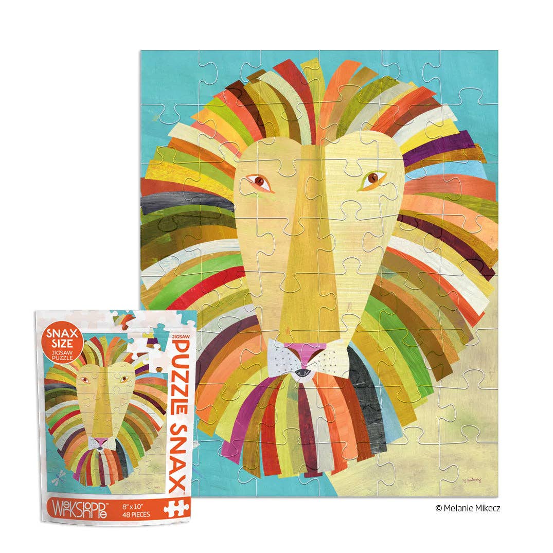 Jigsaw Puzzle - Colorful Lion - 48 Piece - Gift & Gather