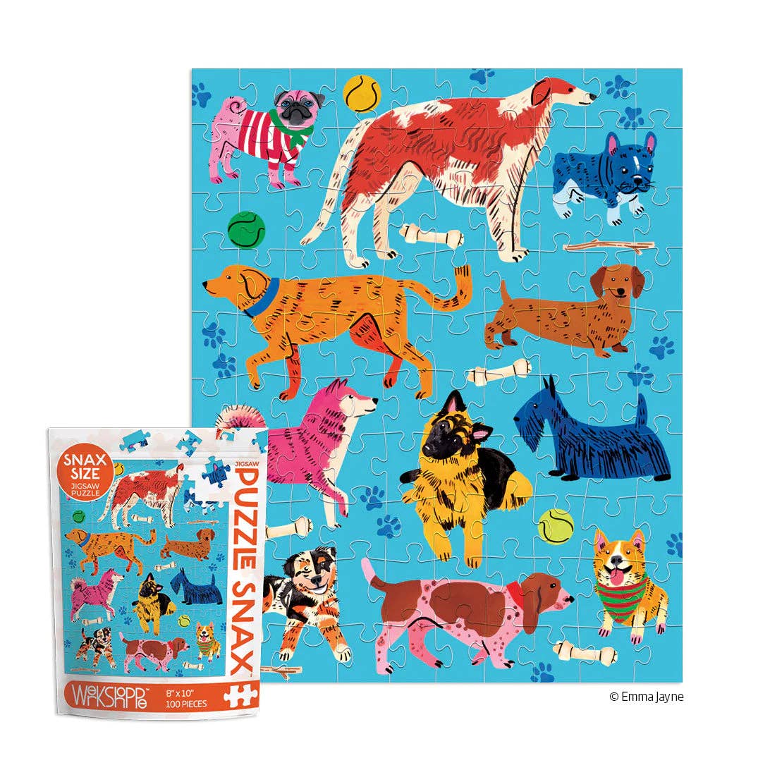 Jigsaw Puzzle - Pooches Playtime - 100 Piece - Gift & Gather