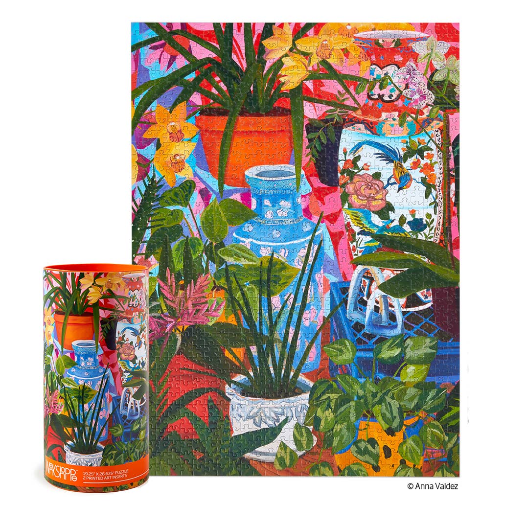 Jigsaw Puzzle - Tropical Vases Floral Still Life - 1000 Piece - Gift & Gather