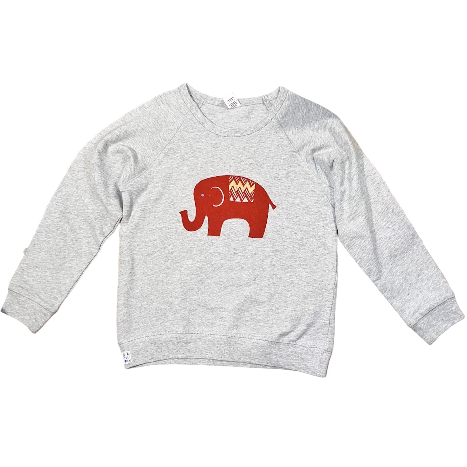 Kids Sweatshirt - Elephant - Long Sleeve - Gray