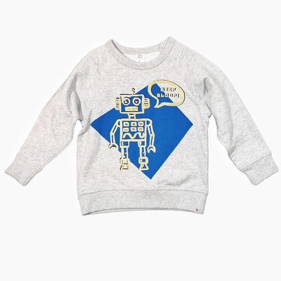 Kids Sweatshirt - Robot - Long Sleeve - Gray - Gift & Gather