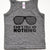 Kids Tank Top - Can't Tell Me Nothing - Athletic Gray/Glitter Black - Gift & Gather