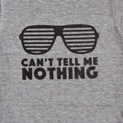 Kid's Tee - Can't Tell Me Nothing - Athletic Grey/Glitter - Gift & Gather