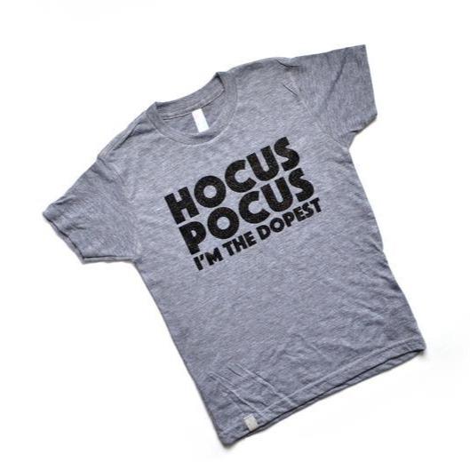 Kid's Tee - Hocus Pocus I'm The Dopest - Athletic Grey/Black Glitter - Gift & Gather
