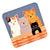 MDF Coaster - Set of 4 - Cats In Basket - Gift & Gather