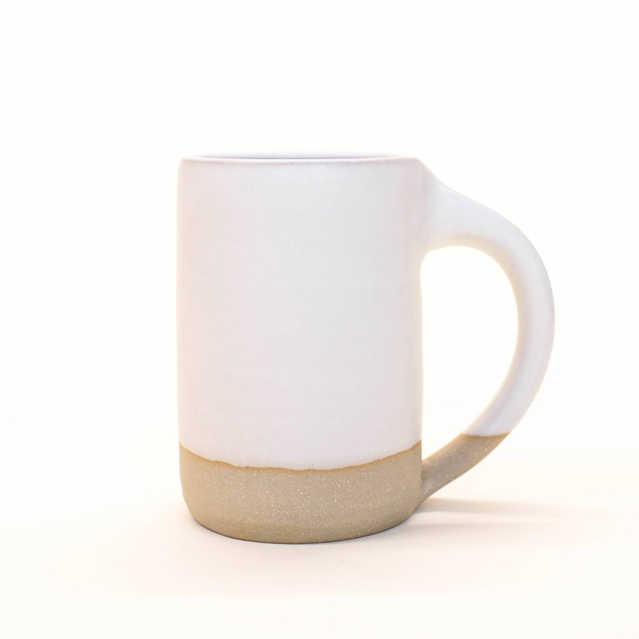 Ceramic Travel Mug, To Go Cup, White & Cream– Gather Goods Co.