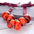 Necklace - Boho Bead - Orange & Magenta - Gift & Gather