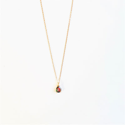 Necklace - Dainty With Teardrop Crystal - Gift & Gather