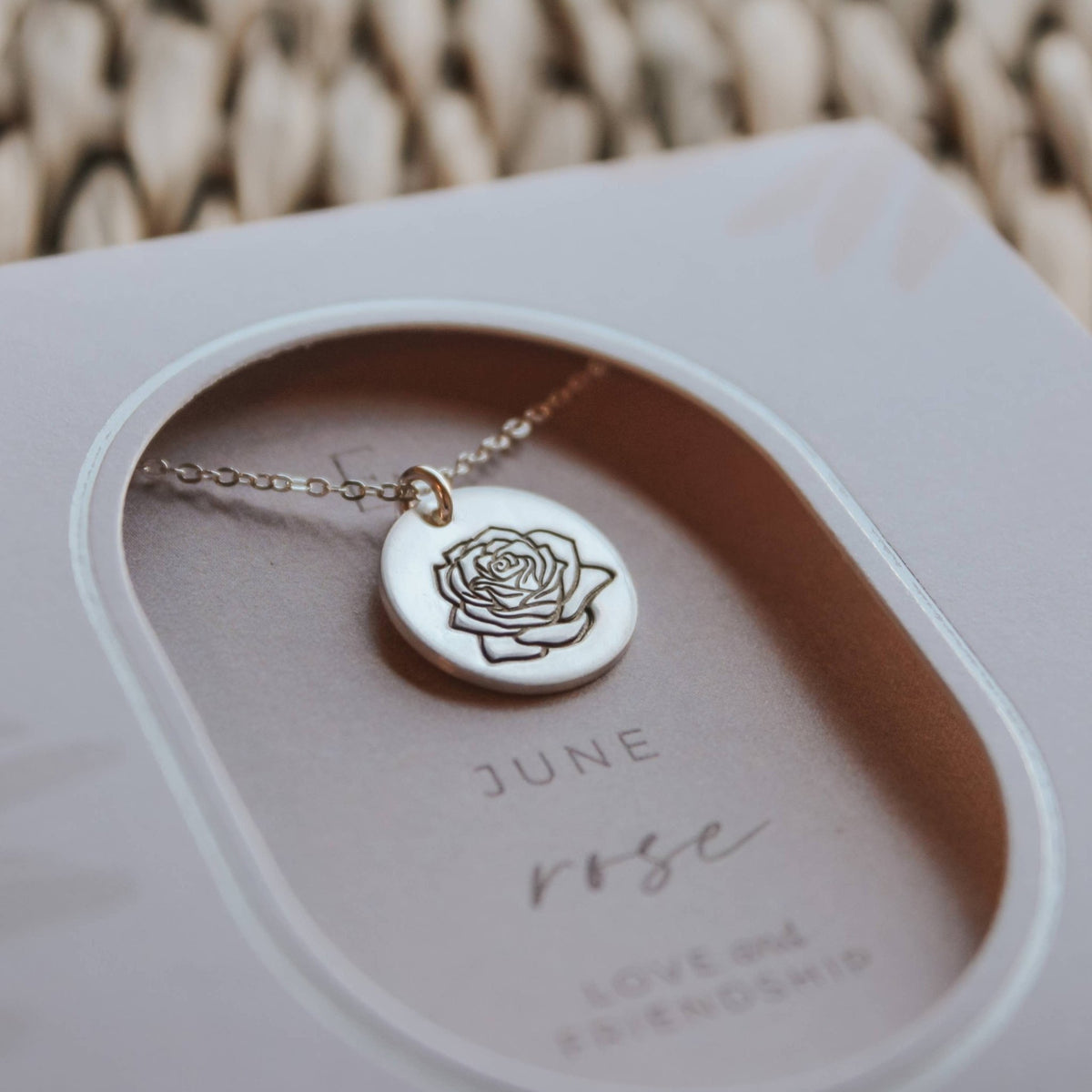 Necklace - June Birth Flower - Rose - Gift & Gather