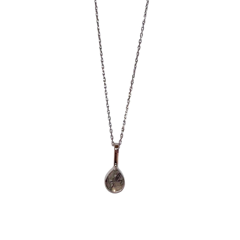 Necklace - Teardrop With Stone - Gift & Gather