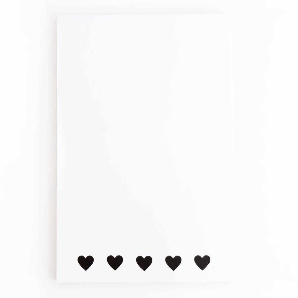 Notepad - Black Hearts - Gift & Gather