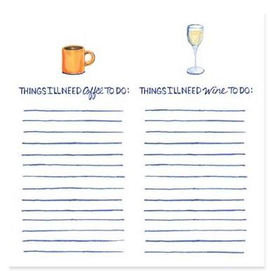 Notepad - Wine/Coffee - Gift & Gather