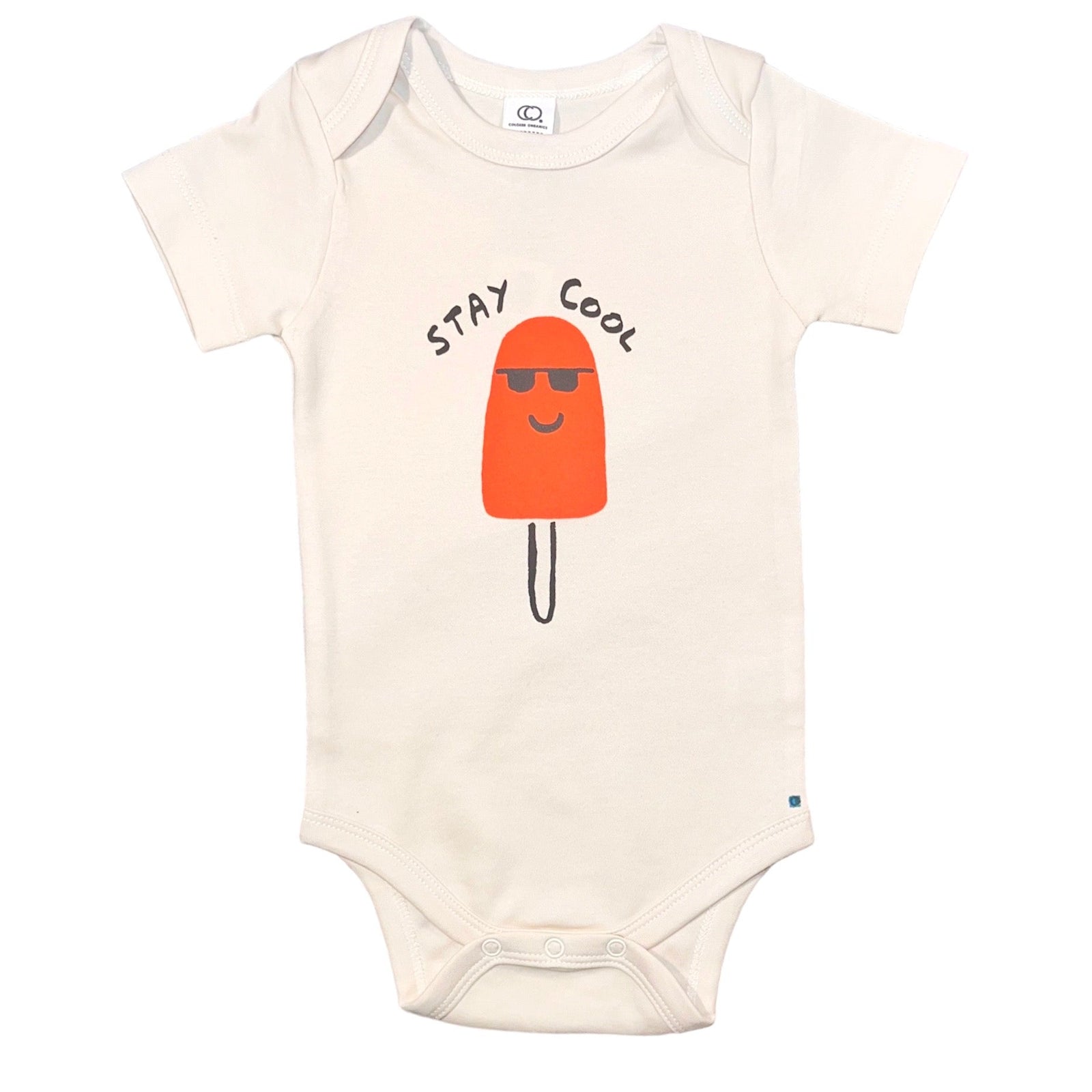 Onesie - Popsicle - Short Sleeve - Cream/Orange - Gift & Gather