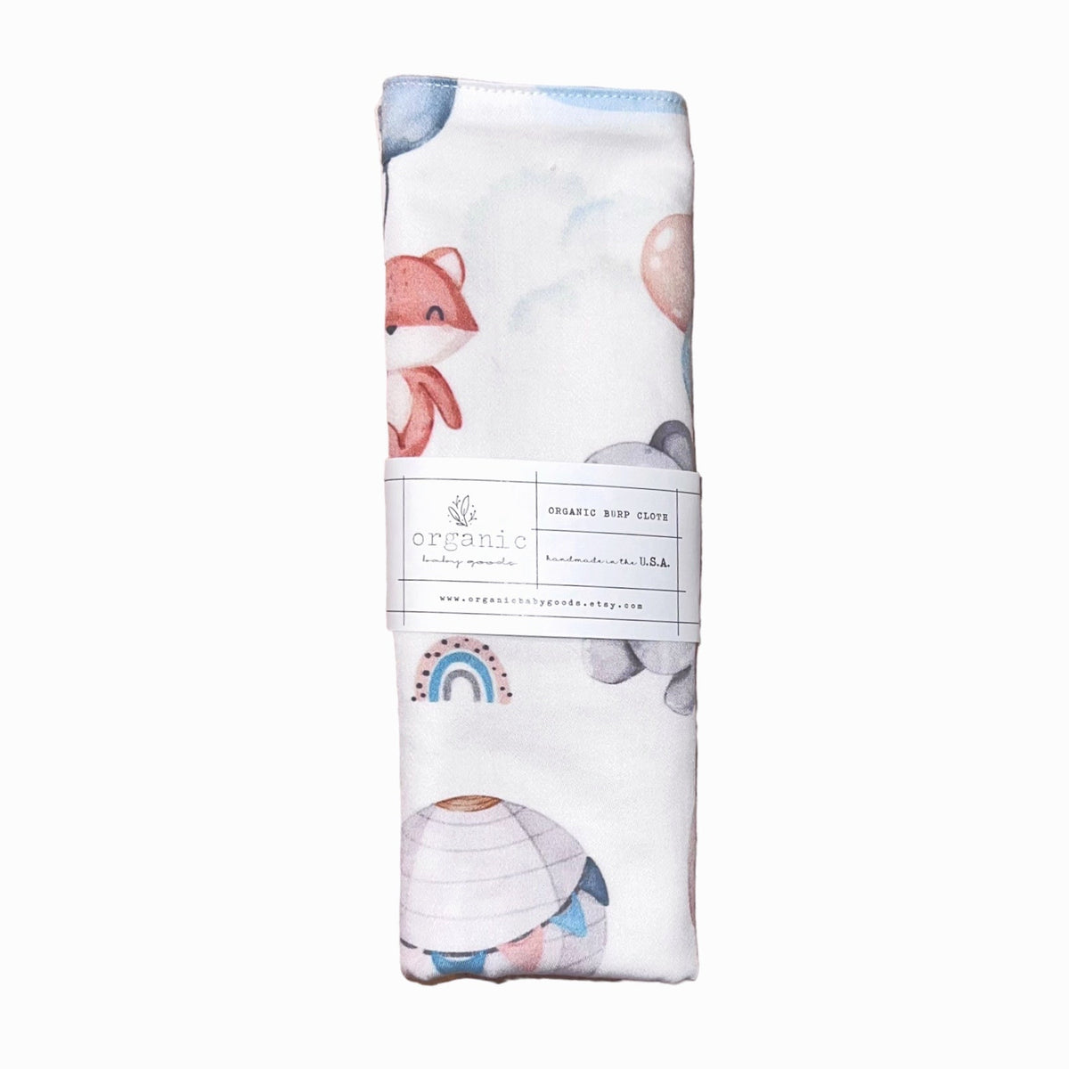 Organic Burp Cloth - Bear Balloon - Gift & Gather