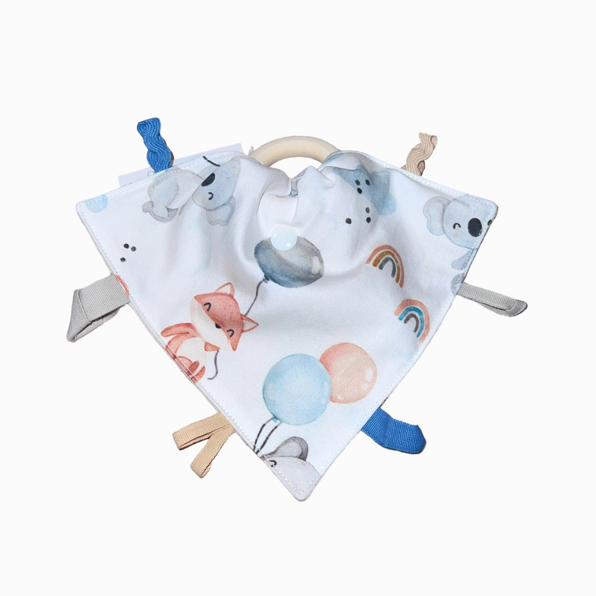 Organic Lovey Baby Teether - Bear Balloon - Gift & Gather