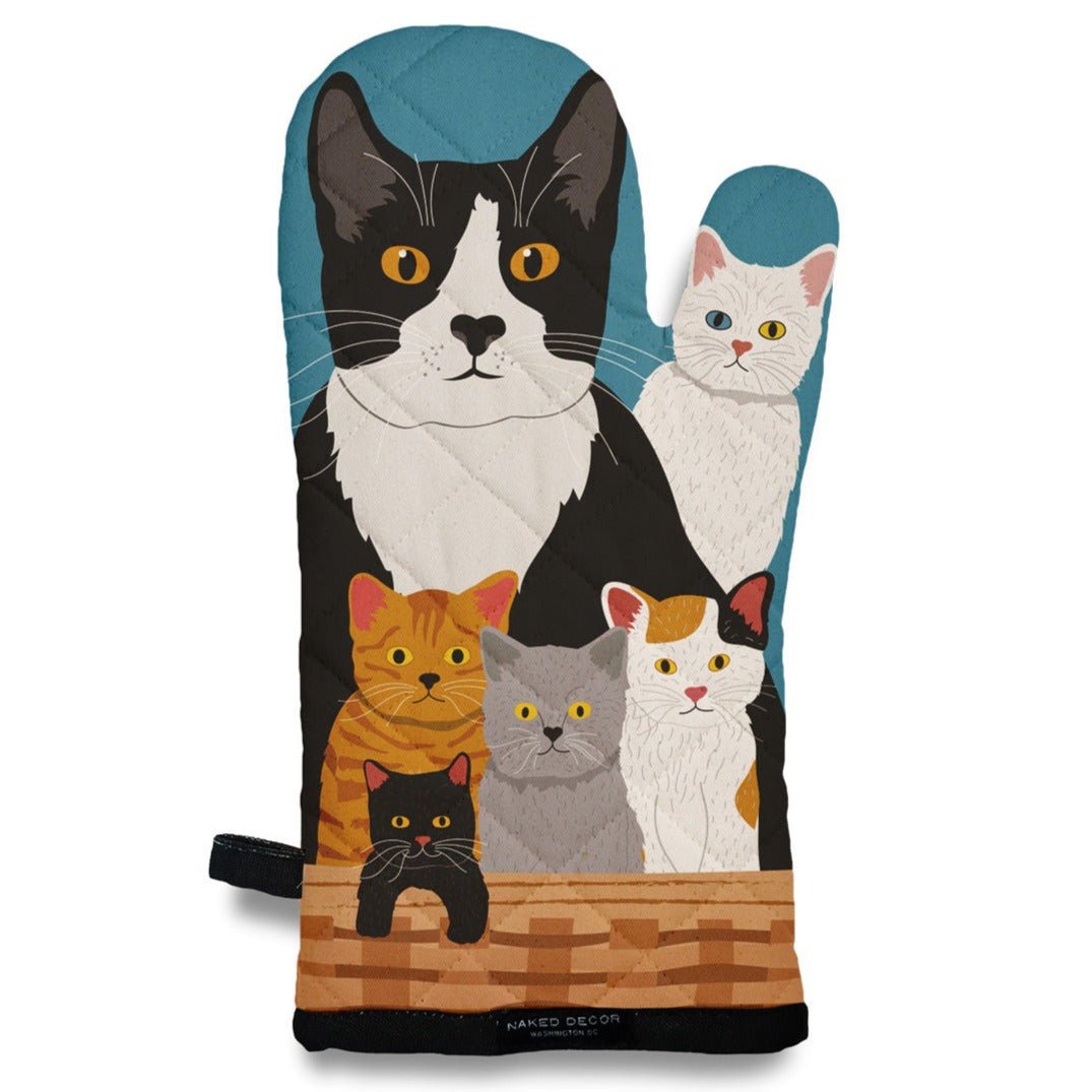 Oven Mitt - Cats In The Basket - Gift & Gather