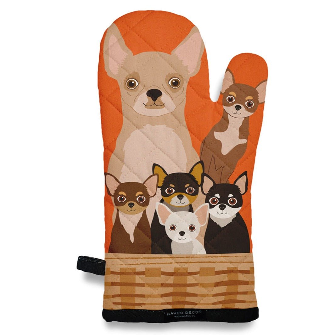 Oven Mitt - Chihuahuas In The Basket - Gift & Gather