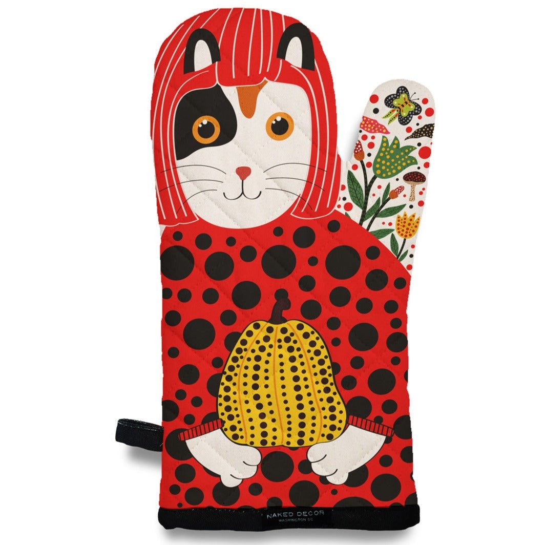Oven Mitt - Yayoi Kusameow - Gift & Gather