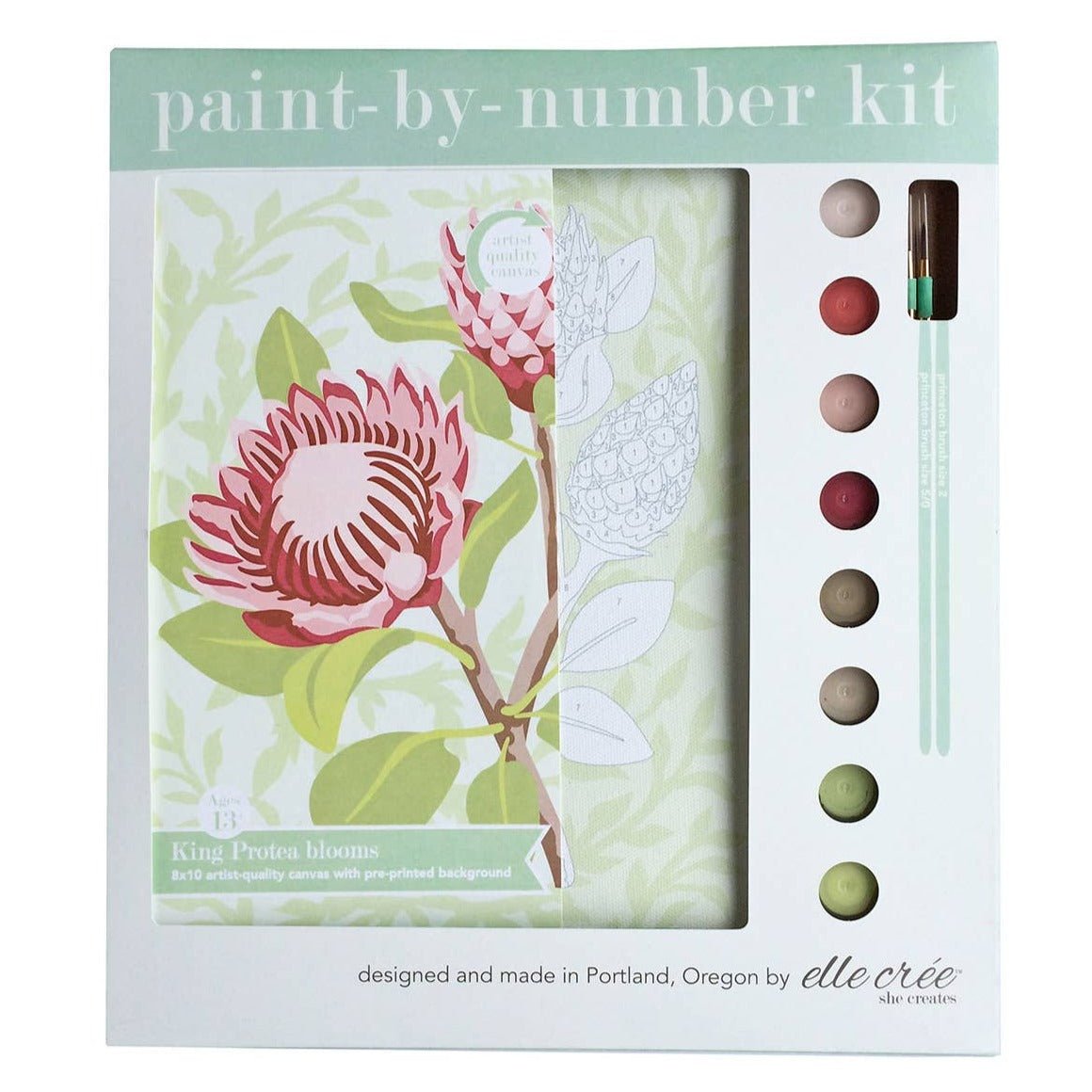 Paint-by-Number Kit - King Protea Blooms - Gift & Gather