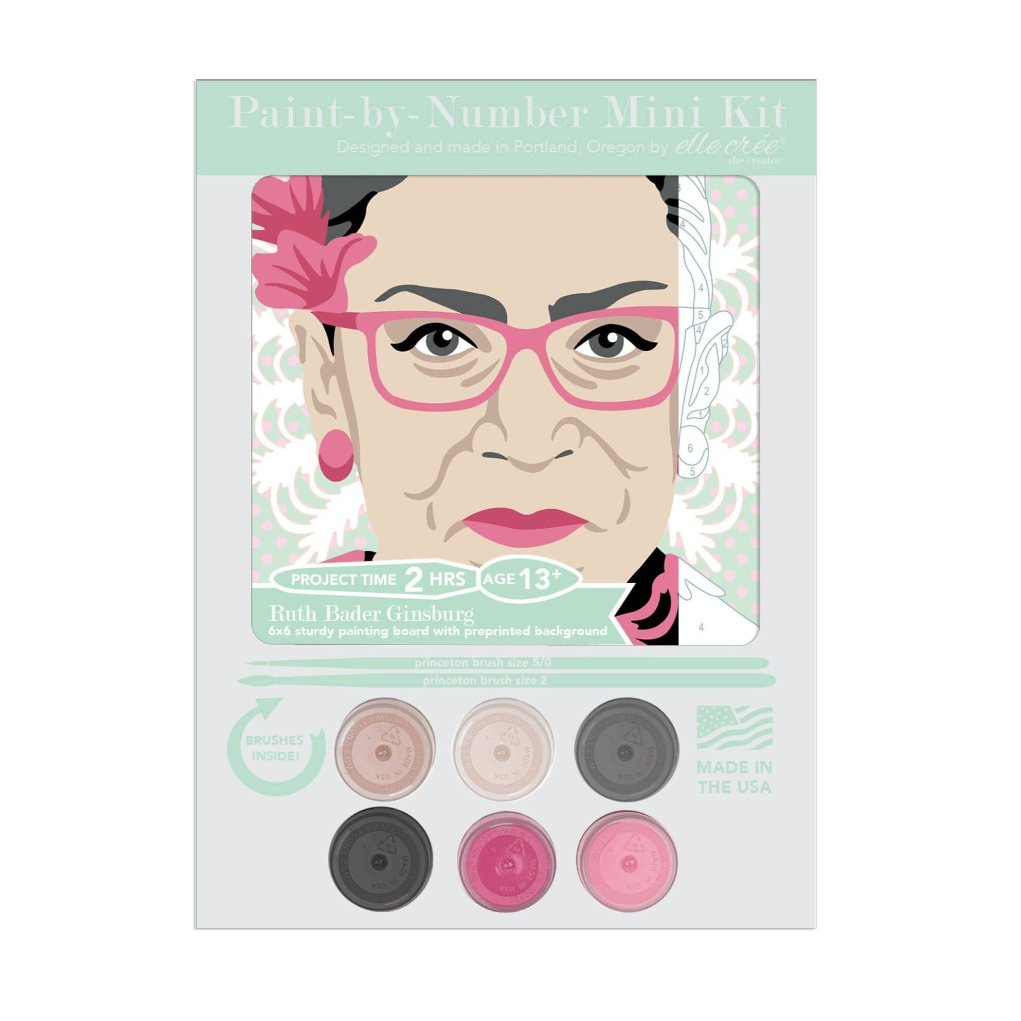 Mini Paint by Number - Ruth Bader Ginsburg - West Side Kids Inc