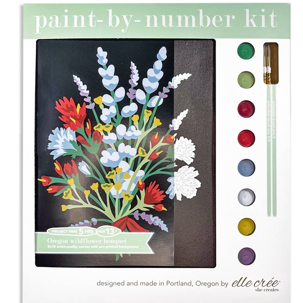 Paint-by-Number Kit - Oregon Wildflower Bouquet - Gift & Gather