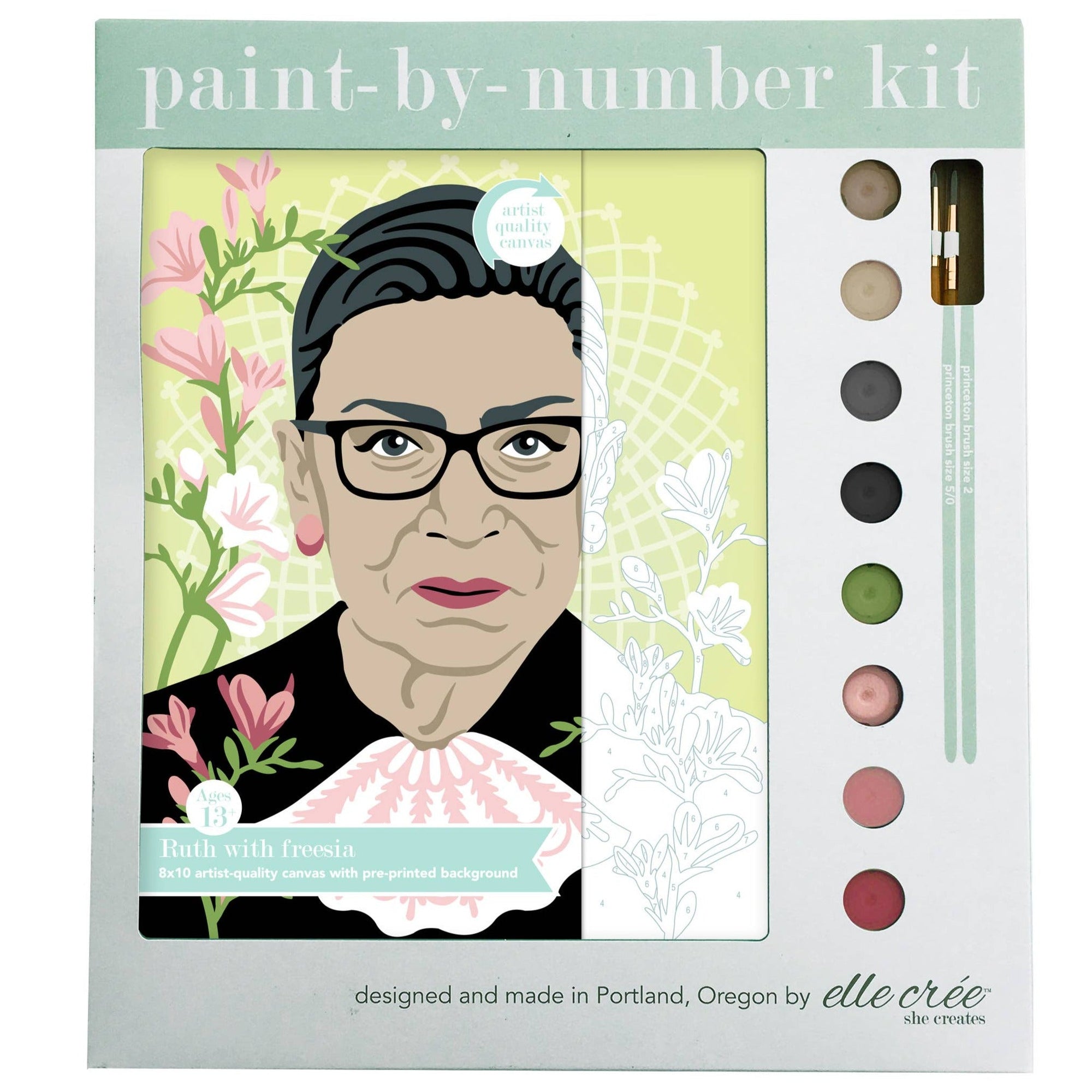 Paint-by-Number Kit - Ruth with Freesia - Gift & Gather