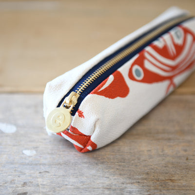Pencil Bag - Luna - Burnt Orange & Light Slate - Gift & Gather