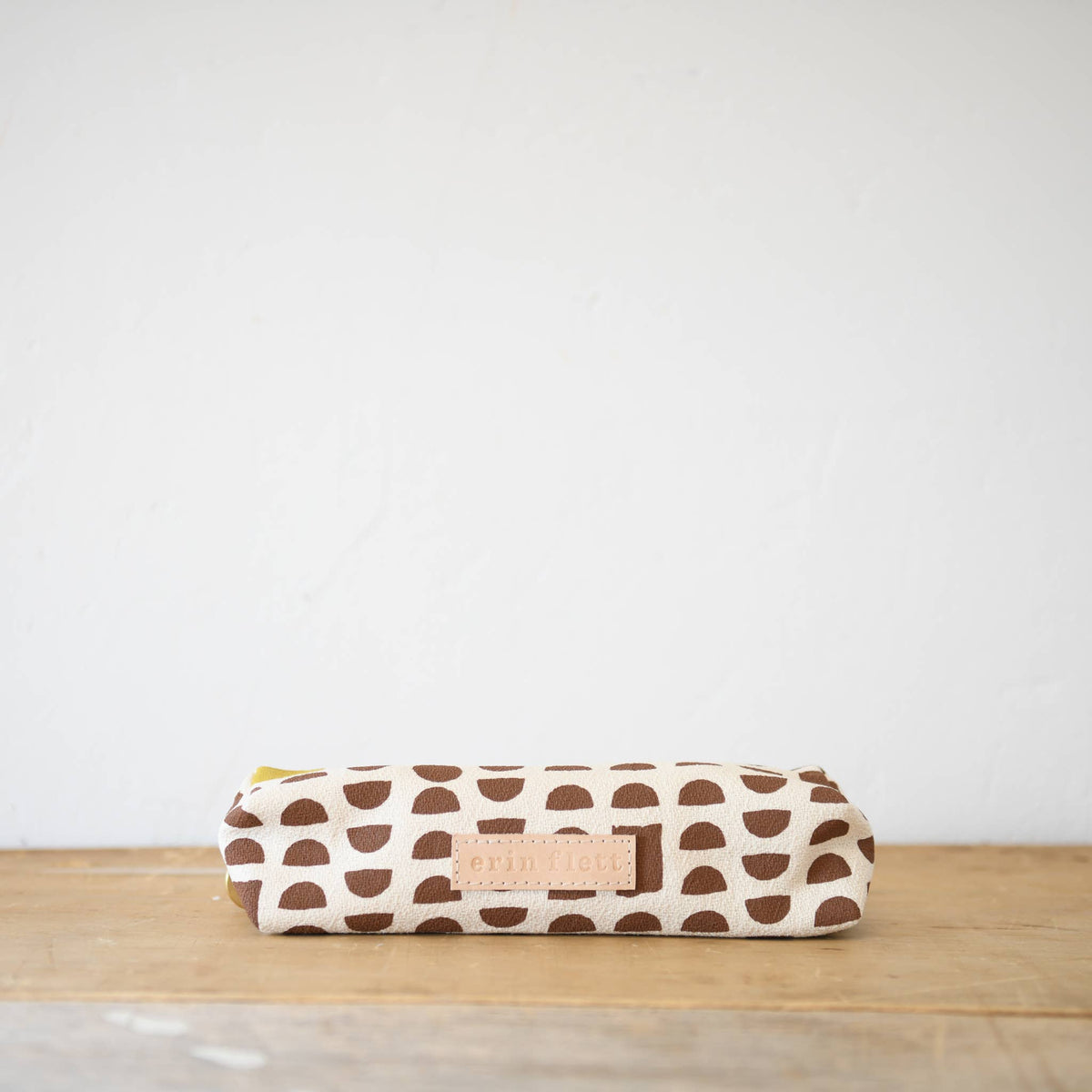 Pencil Bag - Phases -Dark Brown & Ochre - Gift & Gather