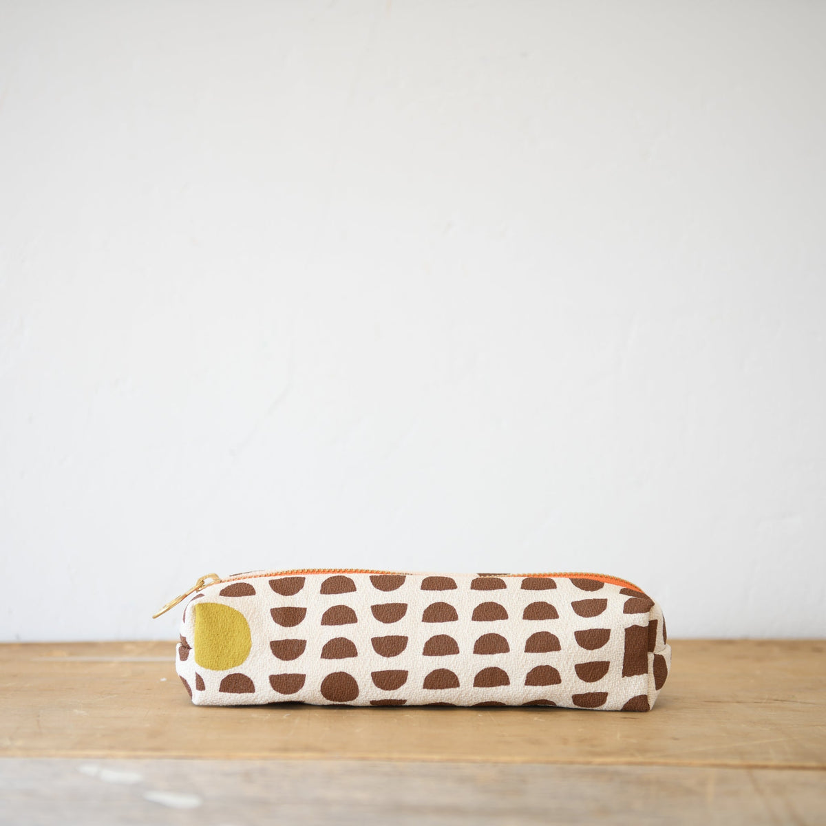 Pencil Bag - Phases -Dark Brown & Ochre - Gift & Gather