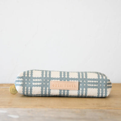 Pencil Bag - Plaid - Light Slate - Gift & Gather