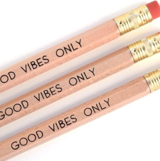 Pencil - Set of 3 - Good Vibes Only - Gift & Gather