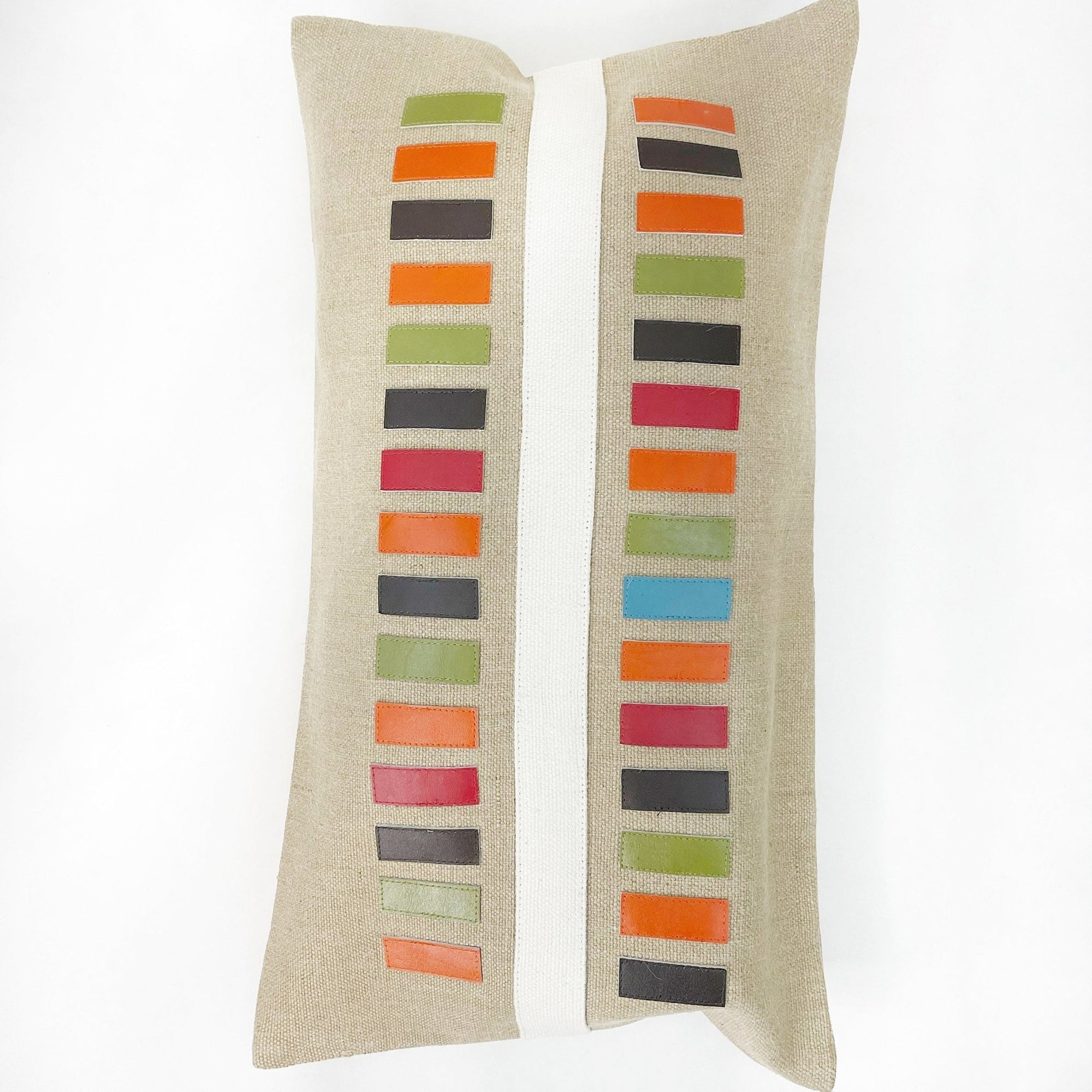 Pillow Cover 21x12 - Tan - Mid Century Multi Rectangle Stripe - Gift & Gather