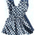 Pinafore Dress in Navy Picnic Check Pattern - Gift & Gather