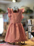 Pinafore Dress in Spring Purple Pattern - Gift & Gather