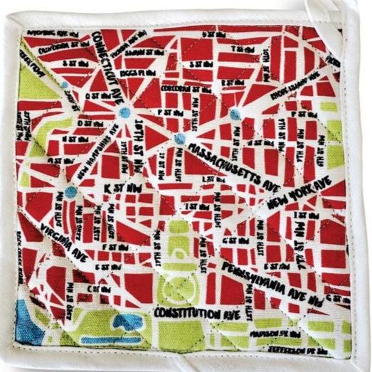 Pot Holder - DC Map - Gift & Gather